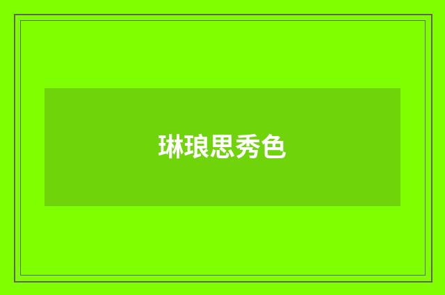 琳琅思秀色
