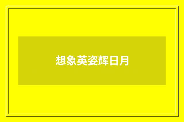 想象英姿辉日月