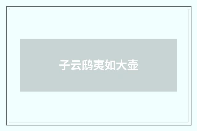 子云鸱夷如大壶