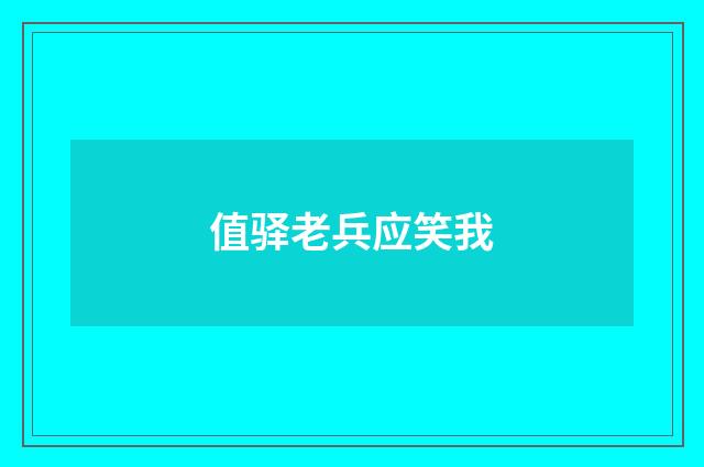 值驿老兵应笑我