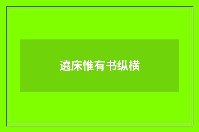 遶床惟有书纵横
