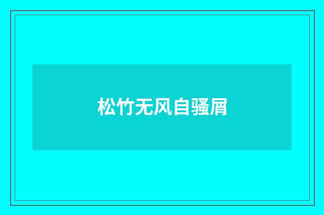 松竹无风自骚屑