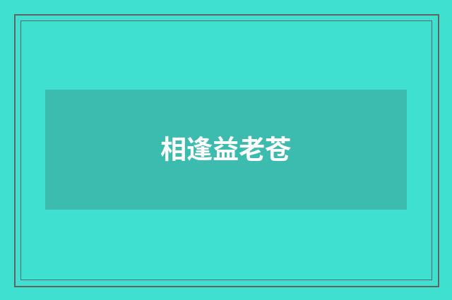 相逢益老苍