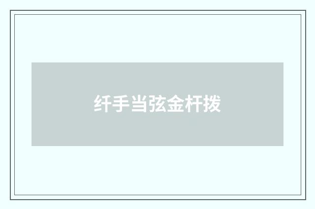 纤手当弦金杆拨
