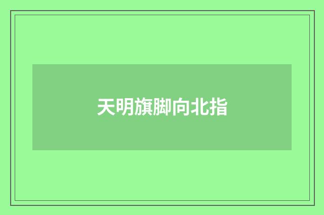 天明旗脚向北指