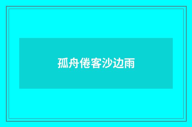 孤舟倦客沙边雨
