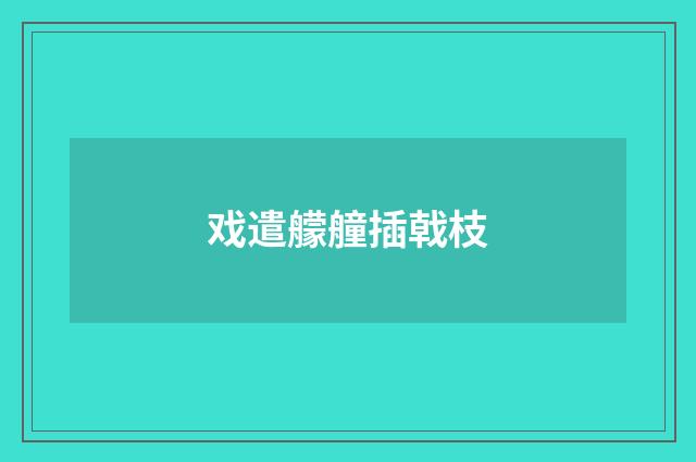 戏遣艨艟插戟枝