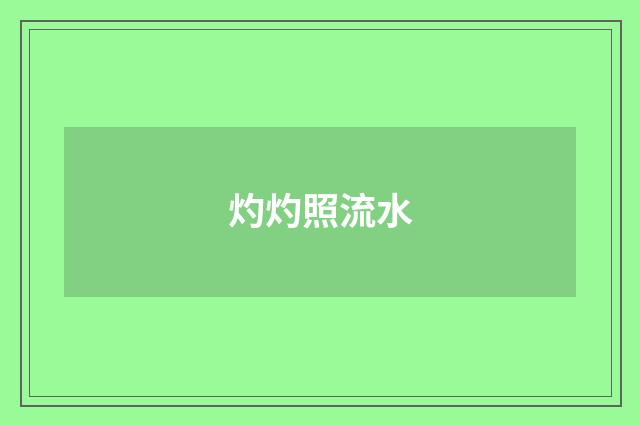 灼灼照流水
