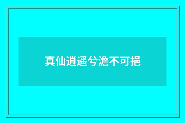 真仙逍遥兮澹不可挹