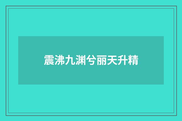 震沸九渊兮丽天升精
