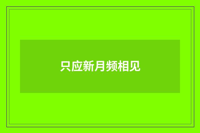 只应新月频相见
