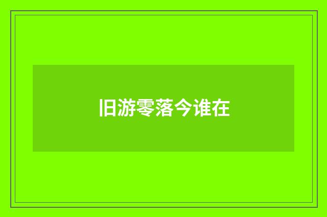 旧游零落今谁在