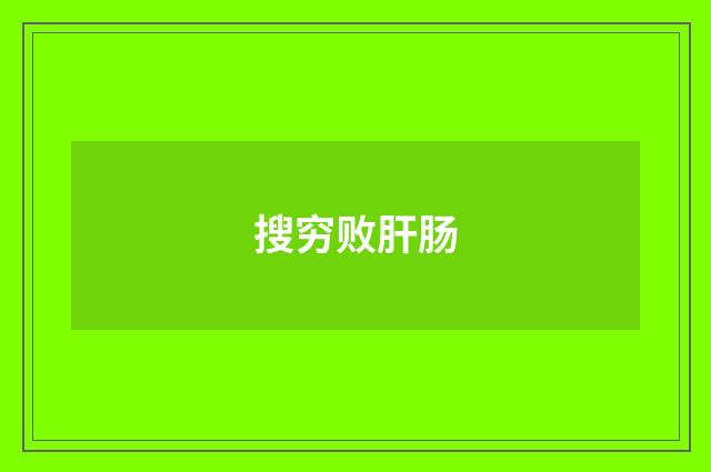 搜穷败肝肠