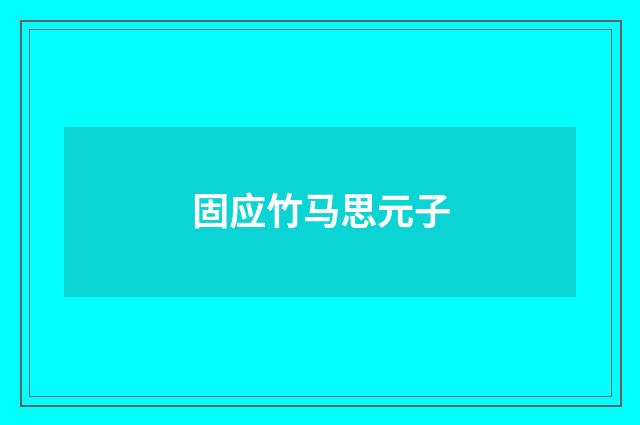 固应竹马思元子