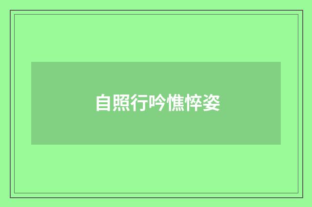自照行吟憔悴姿