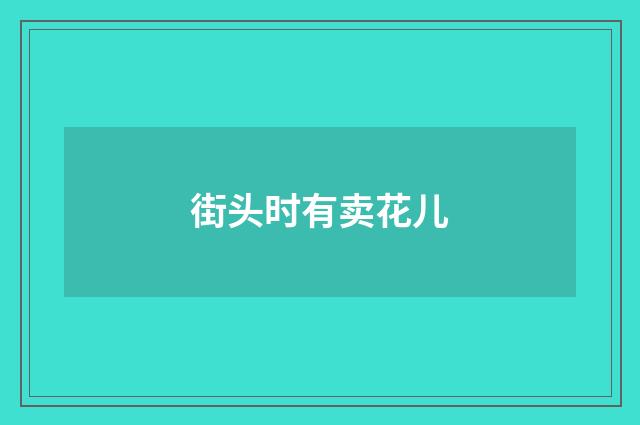 街头时有卖花儿