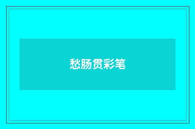 愁肠贯彩笔
