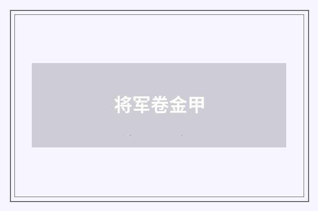 将军卷金甲