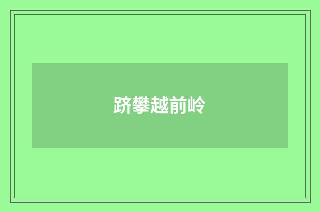 跻攀越前岭
