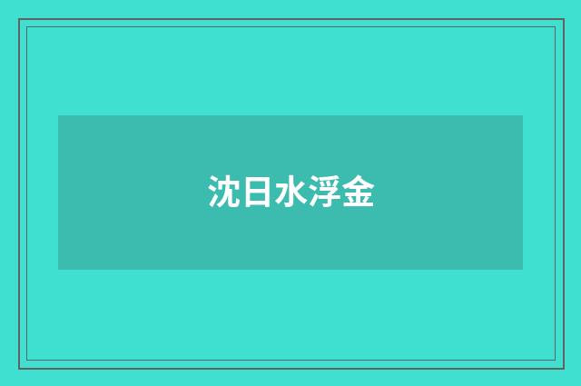 沈日水浮金