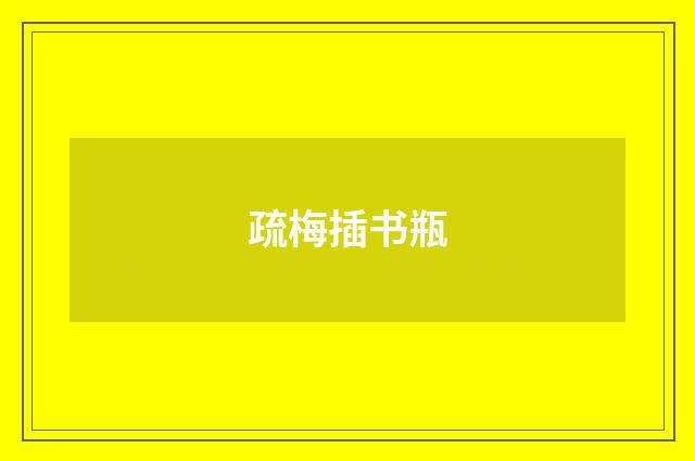 疏梅插书瓶