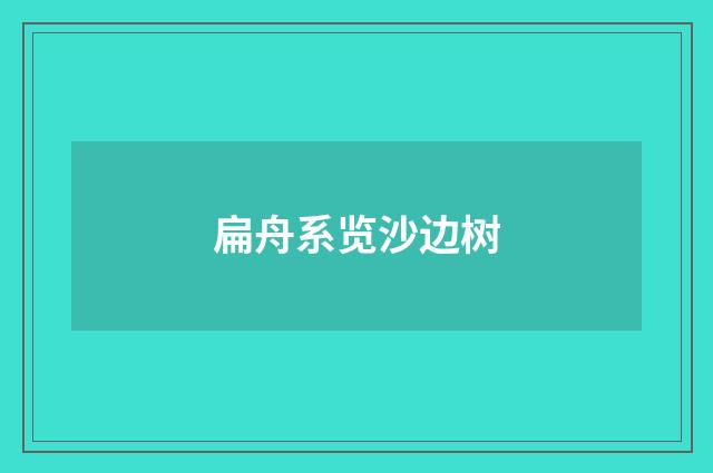 扁舟系览沙边树