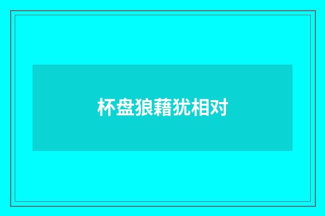 杯盘狼藉犹相对