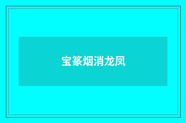 宝篆烟消龙凤
