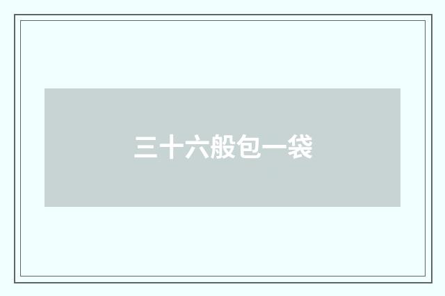 三十六般包一袋