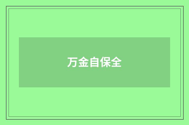万金自保全