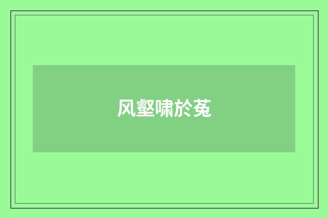 风壑啸於菟