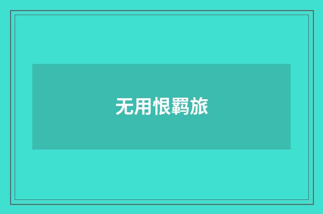 无用恨羁旅