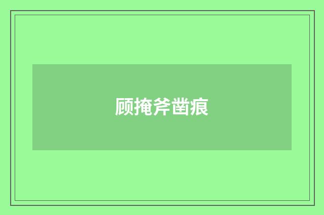 顾掩斧凿痕