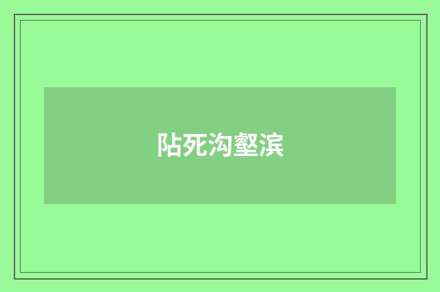 阽死沟壑滨
