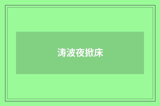 涛波夜掀床
