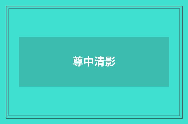 尊中清影