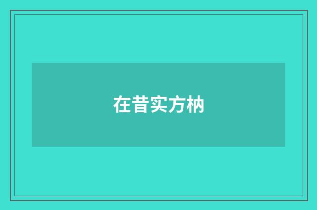 在昔实方枘