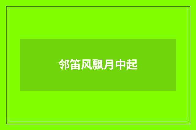 邻笛风飘月中起