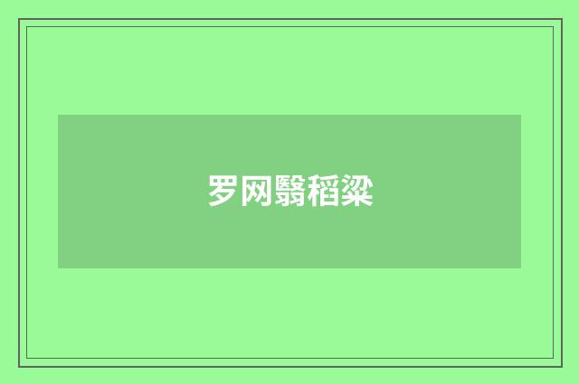 罗网翳稻粱