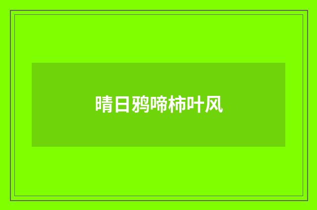 晴日鸦啼柿叶风
