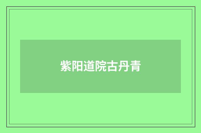 紫阳道院古丹青