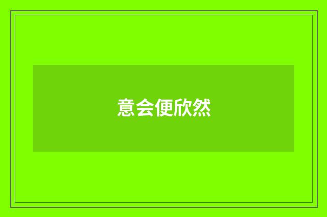 意会便欣然