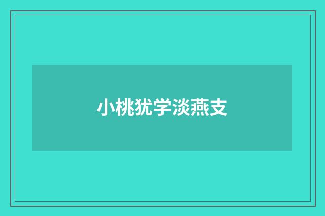 小桃犹学淡燕支