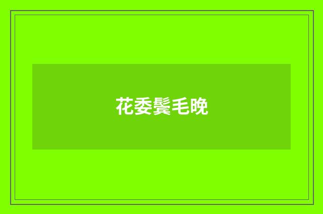 花委鬓毛晚