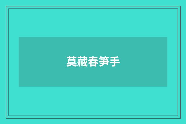 莫藏春笋手