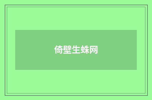 倚壁生蛛网