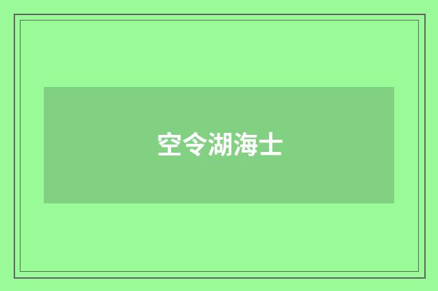 空令湖海士
