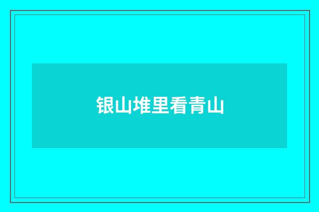 银山堆里看青山