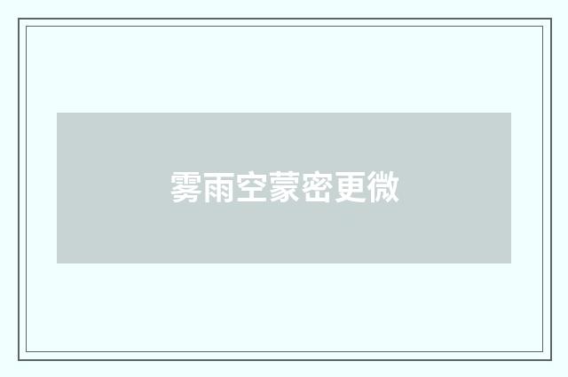雾雨空蒙密更微