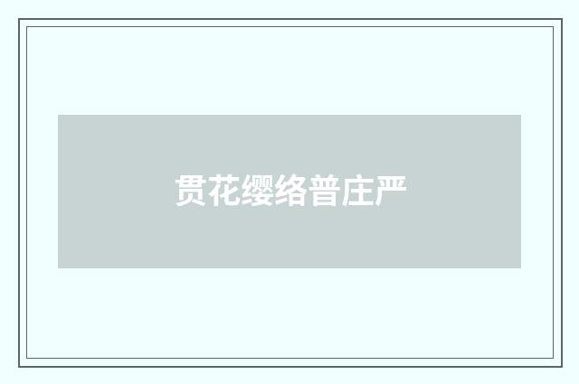 贯花缨络普庄严